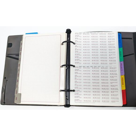 Vintage 90s Black Day Runner Planner Calendar 71872 - Picture 10 of 16